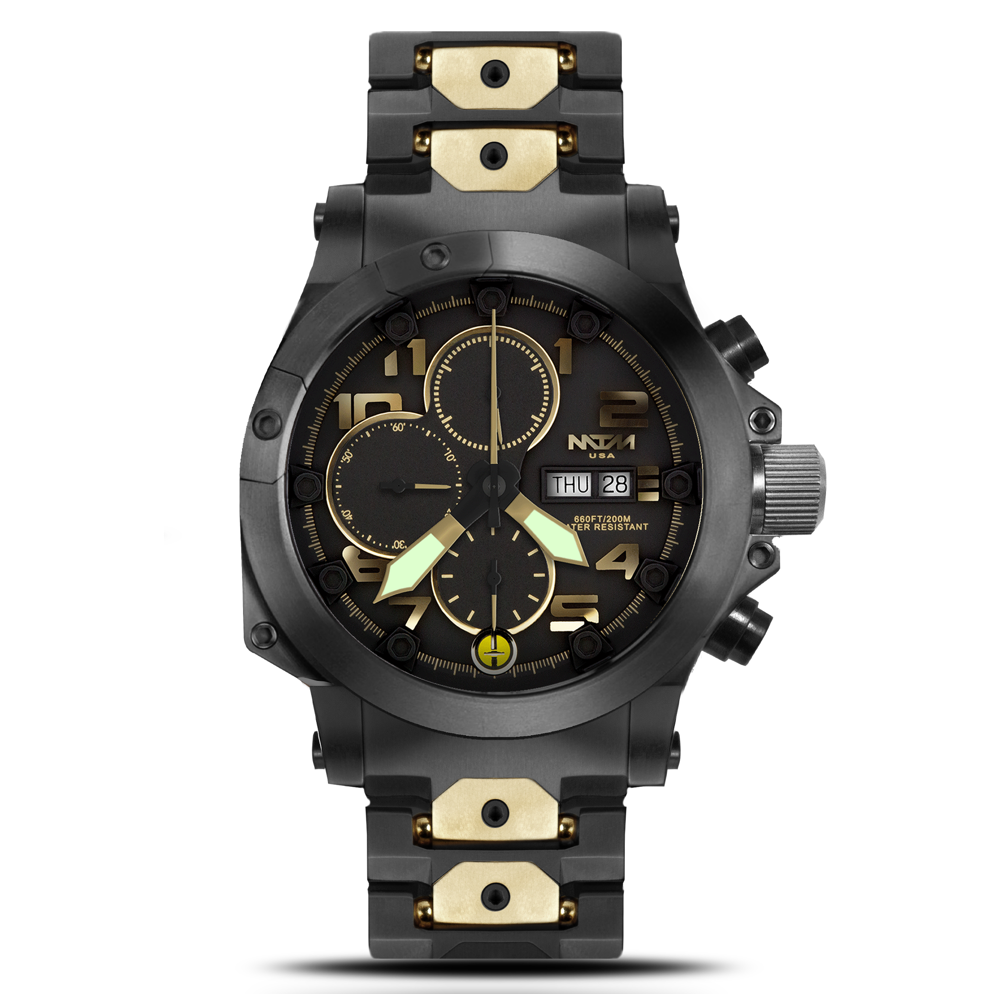 Sherman-Black-Gold Dial-Gold Bearings