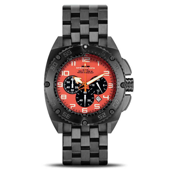 MTM Black Patriot military chronograph watch