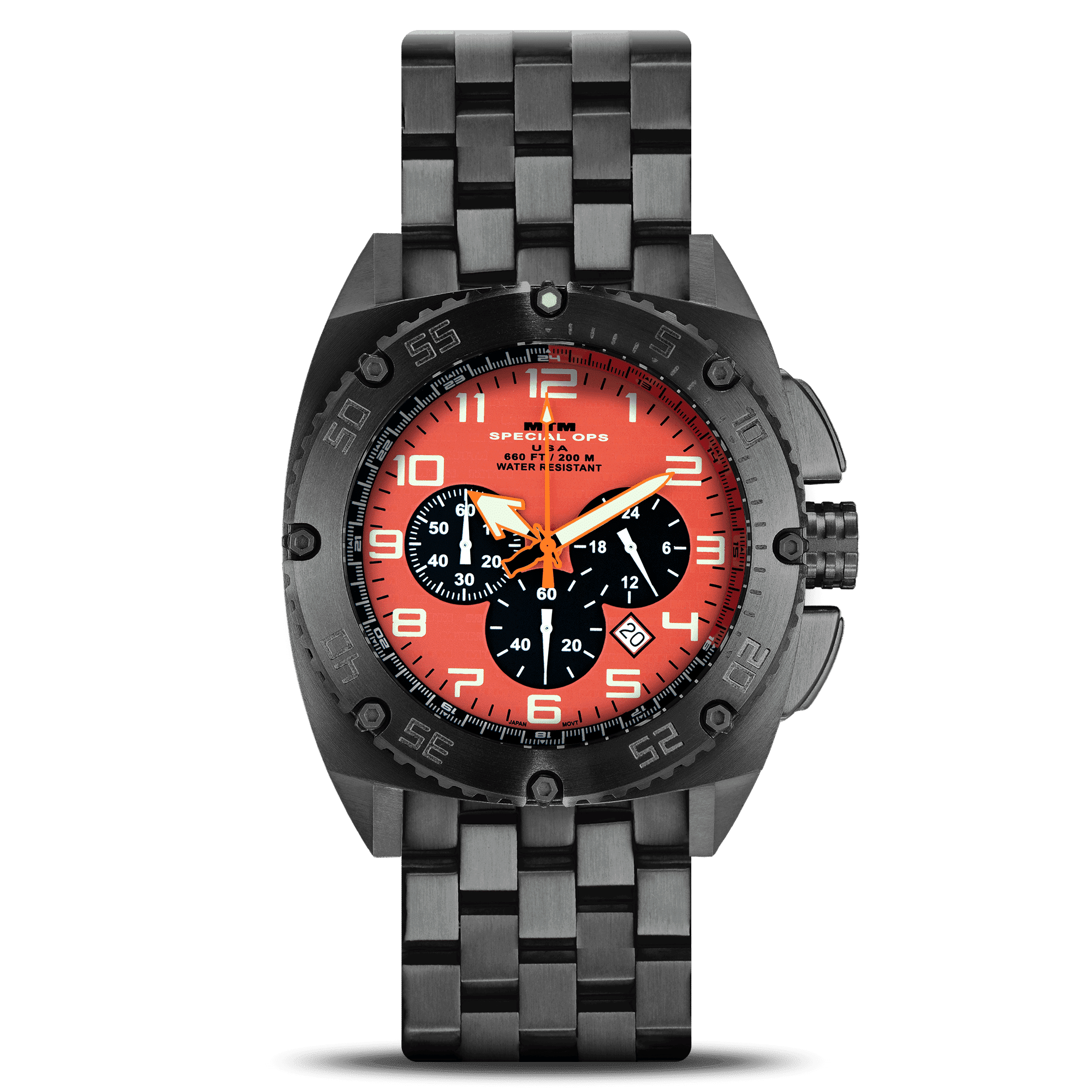 MTM エムティーエム Patriot Black Tit Orange Military Watch | Black Patriot | MTM | WATCH