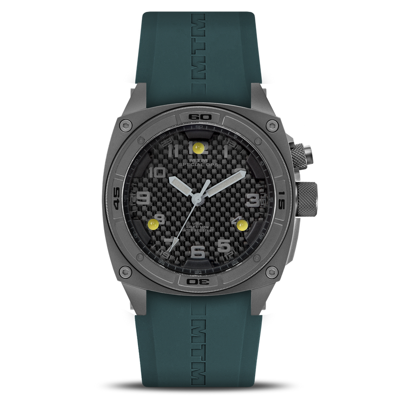 MTM Grey Falcon - titanium case, rechargeable LED torch lights, emergency strobe, 100m water resistance, sapphire crystal